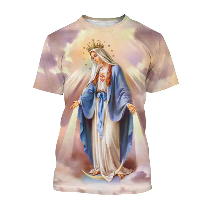 Classic Virgin Mary 3D Printed Oversized Men's T-shirt, Quick-drying, Breathable, Christian Faith Outdoor Street Short-sleeved
Classic Virgin Mary 3D Printed Oversized Men's T-shirt, Quick-drying, Breathable, Christian Faith Outdoor Street Short-sleeved