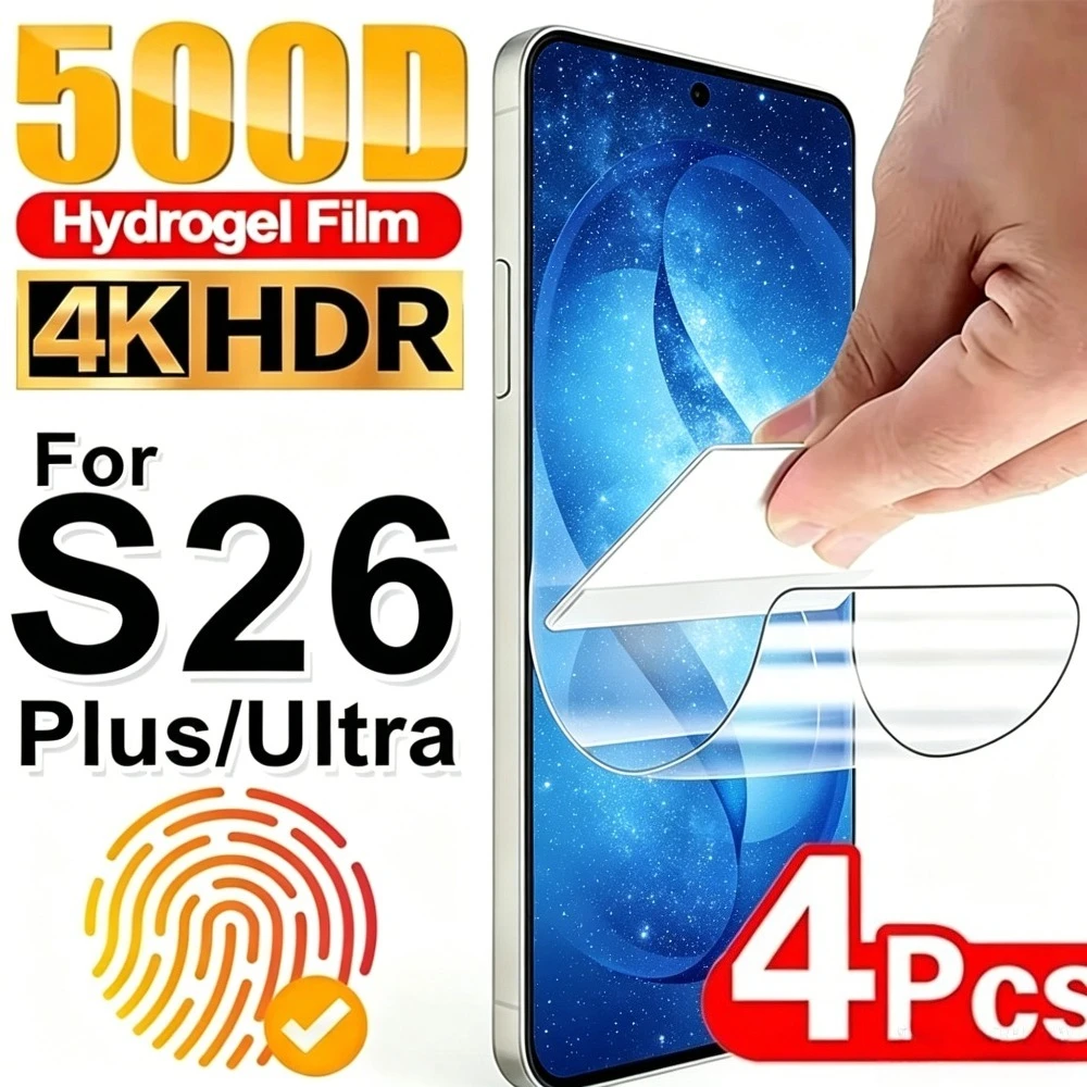 4Pcs Full Cover Hydrogel Film For Samsung Galaxy S26 S25 S24 Ultra S25 S24 S23 FE S25+ S24+ S23+ Anti-Scratch Screen Protector
4Pcs Full Cover Hydrogel Film For Samsung Galaxy S26 S25 S24 Ultra S25 S24 S23 FE S25+ S24+ S23+ Anti-Scratch Screen Protector