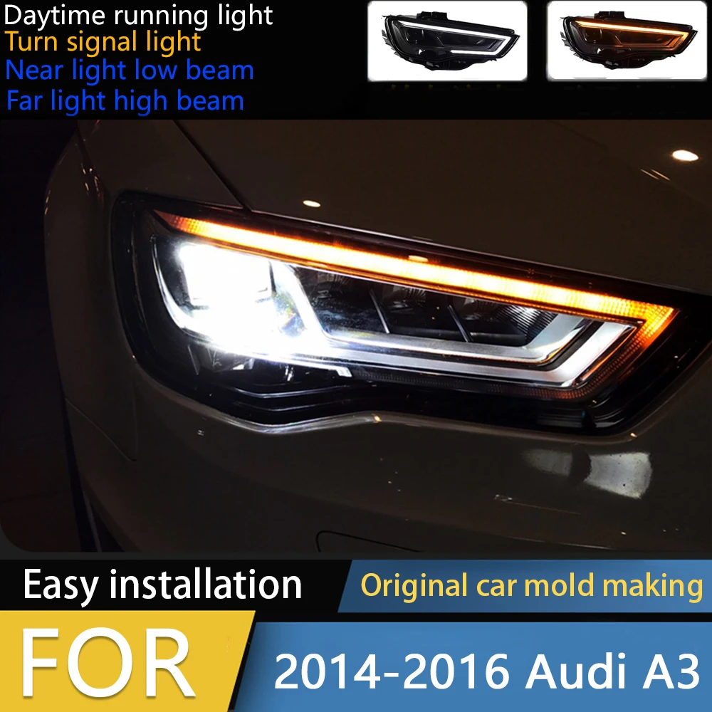 Car Styling Head Lamp for Audi A3 Headlights 2014-2016 A3 8V LED Headlight Projector Lens DRL Head Lamp Auto Accessories
Car Styling Head Lamp for Audi A3 Headlights 2014-2016 A3 8V LED Headlight Projector Lens DRL Head Lamp Auto Accessories