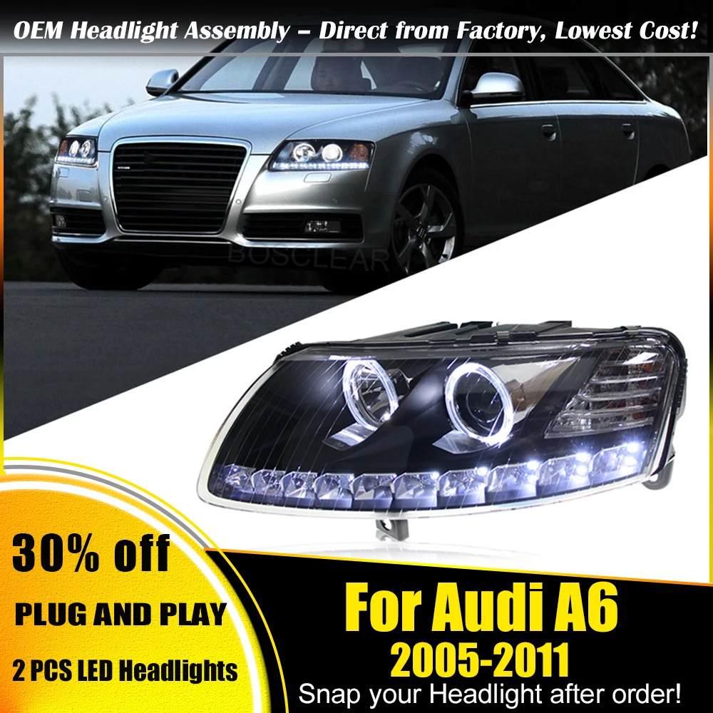 Для Audi A6 2005-2011 модификация светодиодные фары лазерные линзы лампы головка переднего света дневные ходовые огни аксессуары для фар
Для Audi A6 2005-2011 модификация светодиодные фары лазерные линзы лампы головка переднего света дневные ходовые огни аксессуары для фар
