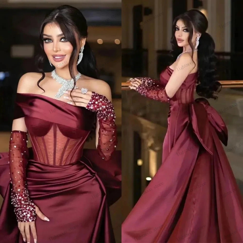 Очаровательное вечернее платье с открытыми плечами, элегантное вечернее платье-футляр с юбкой-годе, атласные бальные платья с блестками и аппликацией, платья для торжества
Очаровательное вечернее платье с открытыми плечами, элегантное вечернее платье-футляр с юбкой-годе, атласные бальные платья с блестками и аппликацией, платья для торжества