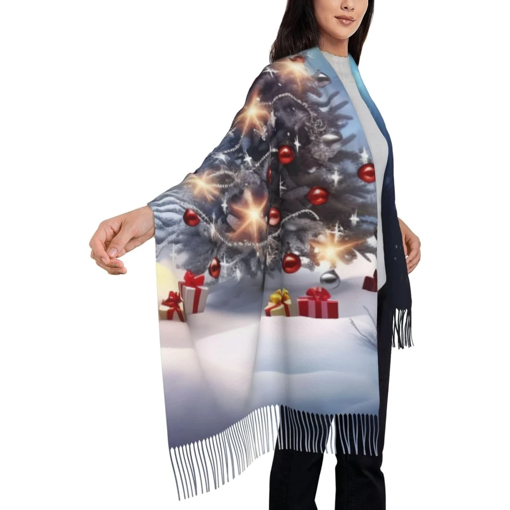 Шарф с кисточками и принтом рождественских елок, теплый шарф, шаль, шарф с бахромой, рождественский праздничный стиль, одежда для мужчин, женщин, подростков, один размер
Шарф с кисточками и принтом рождественских елок, теплый шарф, шаль, шарф с бахромой, рождественский праздничный стиль, одежда для мужчин, женщин, подростков, один размер
