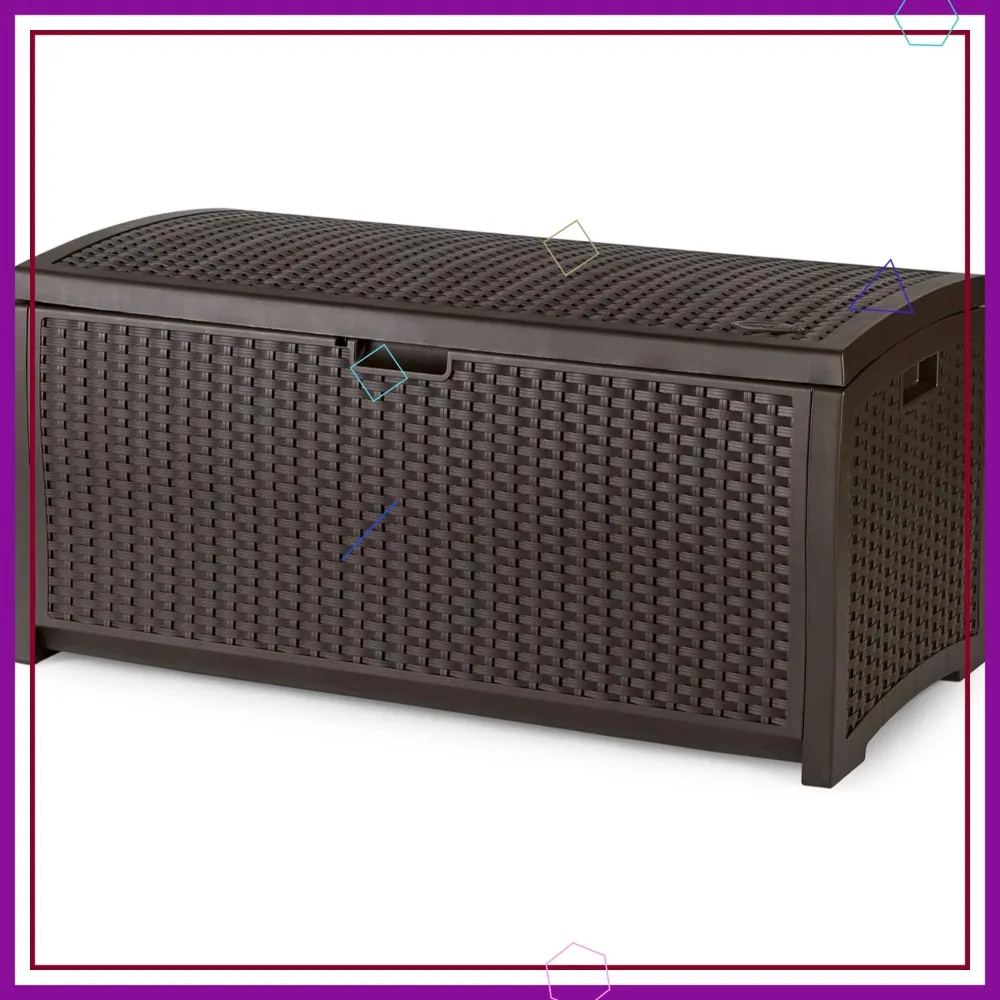 73 Gallon Outdoor Storage Box - Mocha Brown Deck Box, Waterproof & Lockable, Heavy-Duty Resin Wicker for Patio, Garden Gear
73 Gallon Outdoor Storage Box - Mocha Brown Deck Box, Waterproof & Lockable, Heavy-Duty Resin Wicker for Patio, Garden Gear