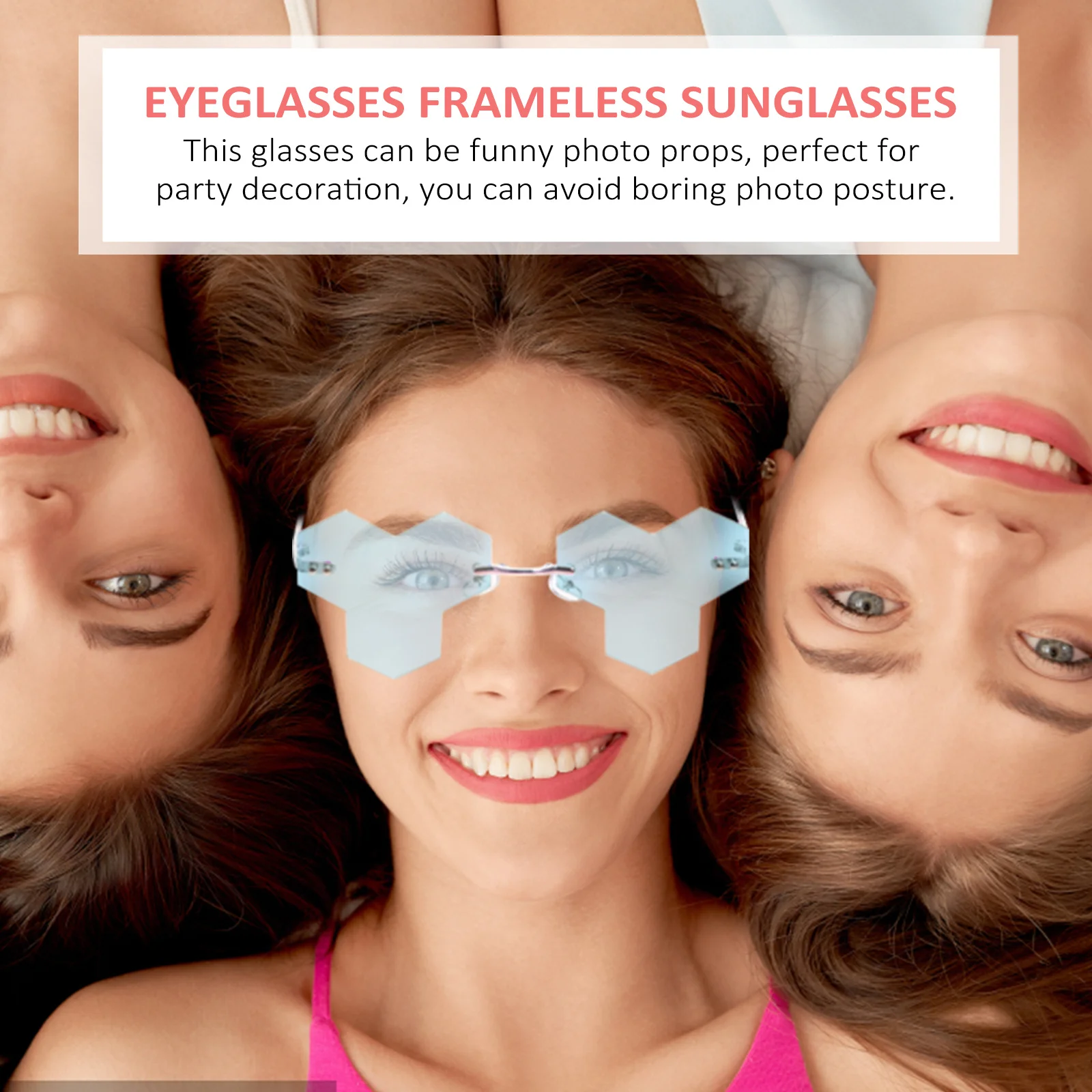 1Pair Frameless Fashion Sunglasses Creative Eyeglasses Party Eyewear Props Cool Cosplay Accessories for Birthday Travel Summer
1Pair Frameless Fashion Sunglasses Creative Eyeglasses Party Eyewear Props Cool Cosplay Accessories for Birthday Travel Summer