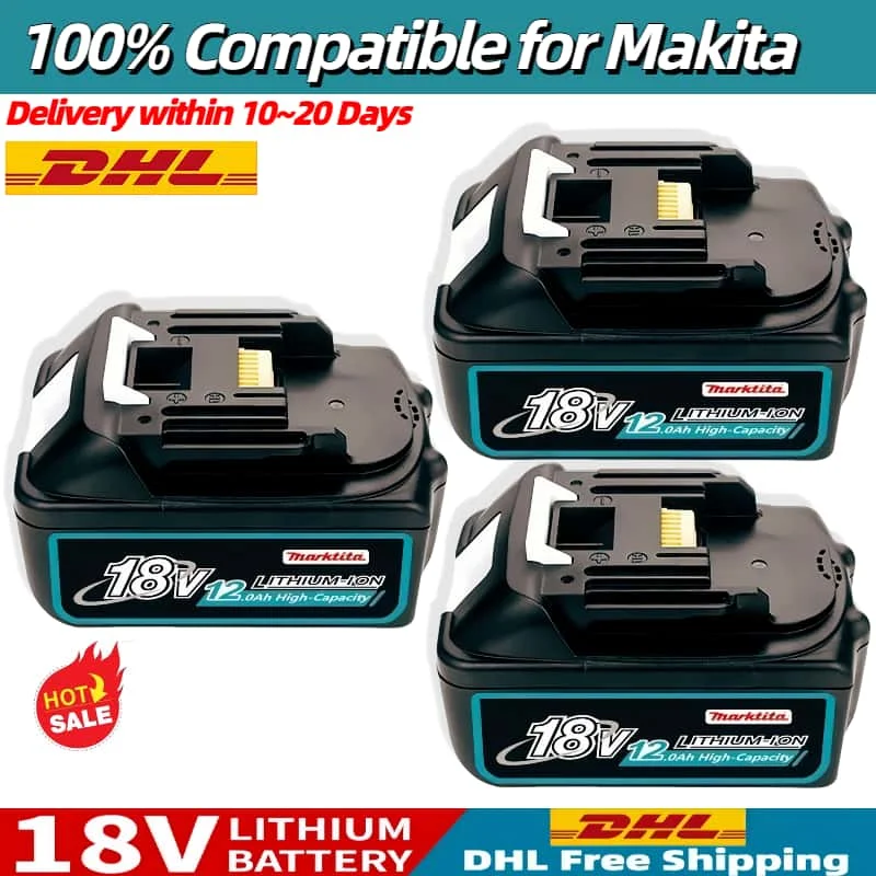 Original for Makita DTW600 12.0Ah 18V rechargerable battery for Makita DDF487 DTD173 DTW700 DGA404 Replacement Lithium Batteries
Original for Makita DTW600 12.0Ah 18V rechargerable battery for Makita DDF487 DTD173 DTW700 DGA404 Replacement Lithium Batteries