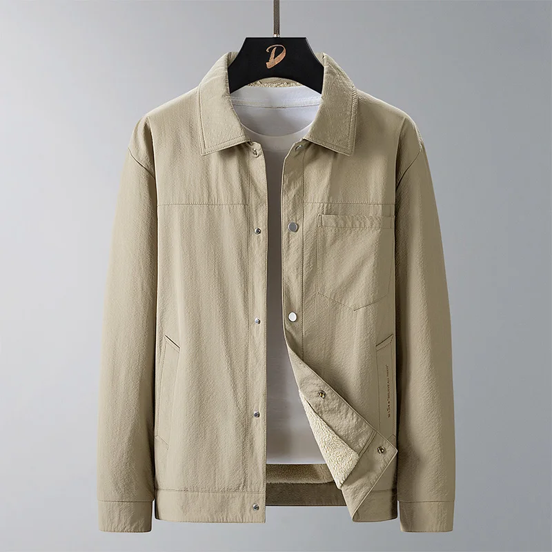 Spring Autumn Loose Casual Men's Workwear Jaet Trendy Flip Collar Outerwear Polyester Fiber Long Sve Youth ular Sle
Spring Autumn Loose Casual Men's Workwear Jaet Trendy Flip Collar Outerwear Polyester Fiber Long Sve Youth ular Sle