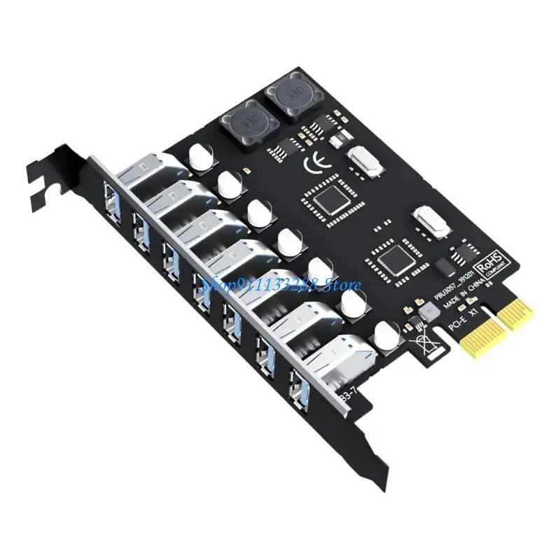 G88D Expansion Card 7 Port USB3.0 PCIE Desktop Computer Expansion Card Adapter PCIe USB3.0 Controller Adapter for Desktop PC
G88D Expansion Card 7 Port USB3.0 PCIE Desktop Computer Expansion Card Adapter PCIe USB3.0 Controller Adapter for Desktop PC