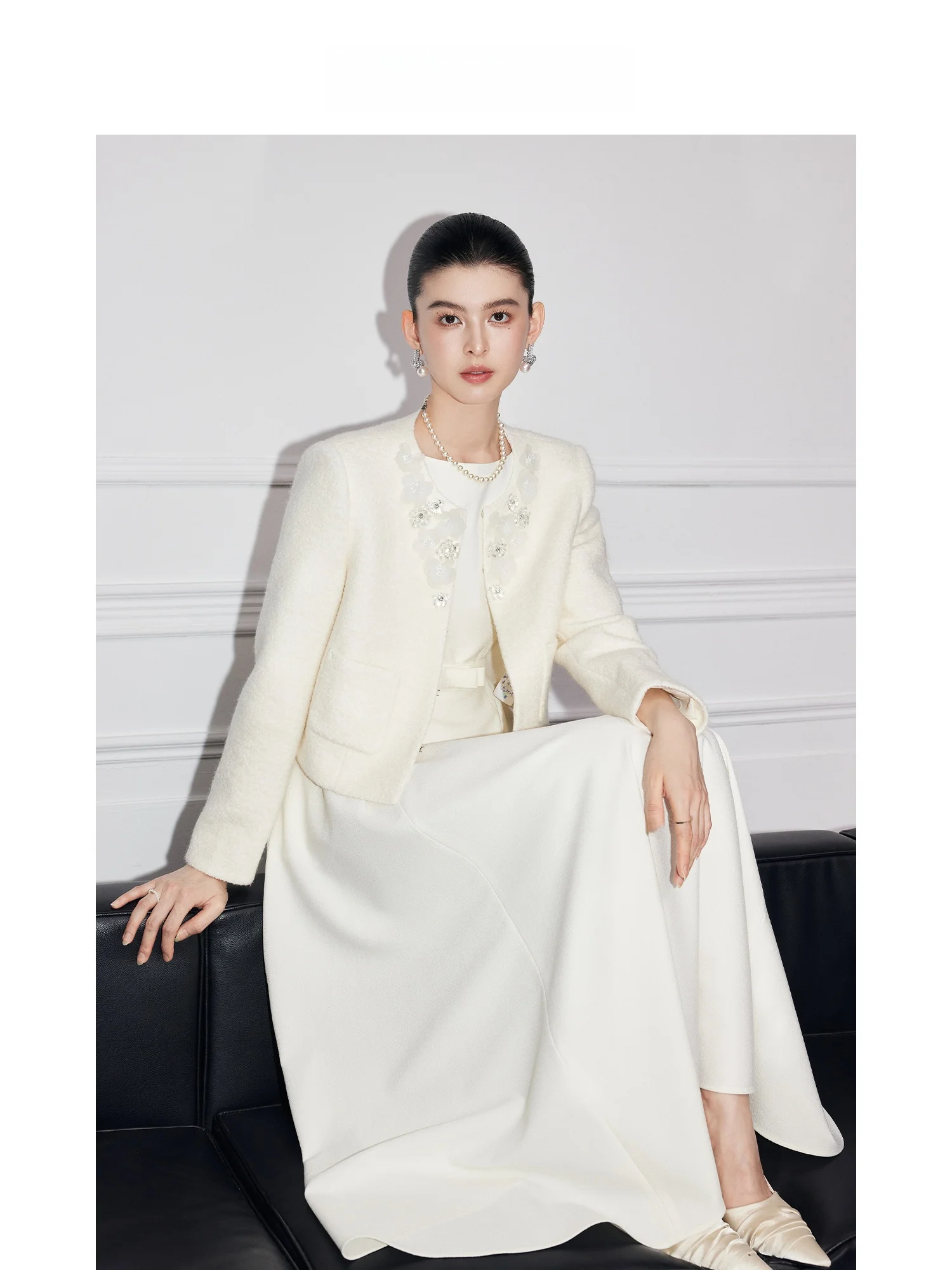 MandyZhang Elegant Wool Embellished Set Dress Women's Spring White High-End Feel Top Quality Fashion Set for Office And Dates
MandyZhang Elegant Wool Embellished Set Dress Women's Spring White High-End Feel Top Quality Fashion Set for Office And Dates