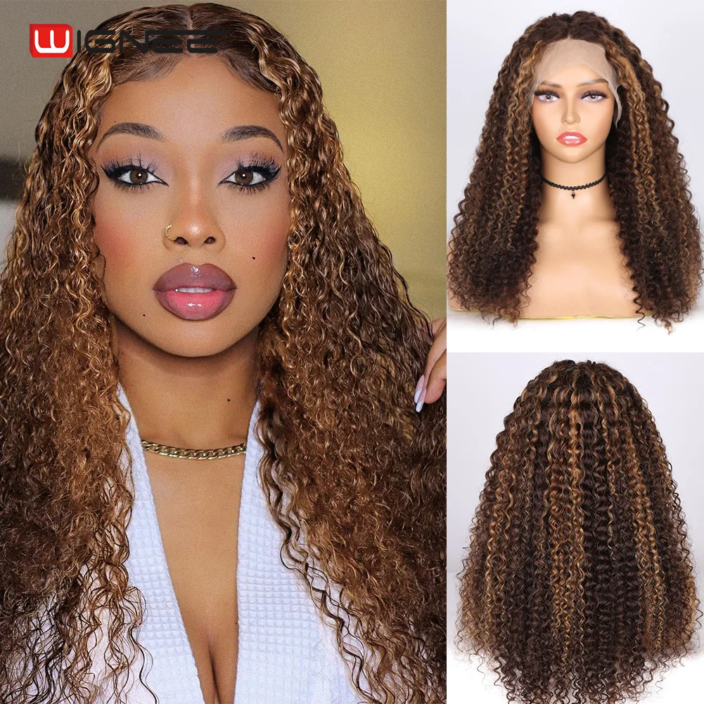 Wignee Highlight Curly Lace Front Human Hair Wigs 180% Density Honey Blonde Colored HD Deep Wave Brazilian Human Hair Wig Sale
Wignee Highlight Curly Lace Front Human Hair Wigs 180% Density Honey Blonde Colored HD Deep Wave Brazilian Human Hair Wig Sale