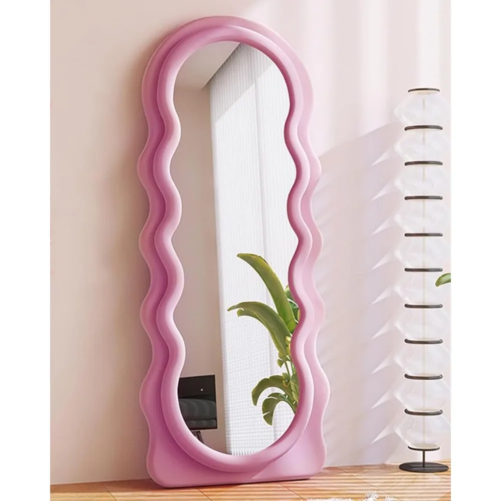 Floor Mirror with Stand,Full Length Mirrors Wall Mounted, Full Length Floor Mirror,Irregular Wavy Wooden Frame Red Mirrors
Floor Mirror with Stand,Full Length Mirrors Wall Mounted, Full Length Floor Mirror,Irregular Wavy Wooden Frame Red Mirrors