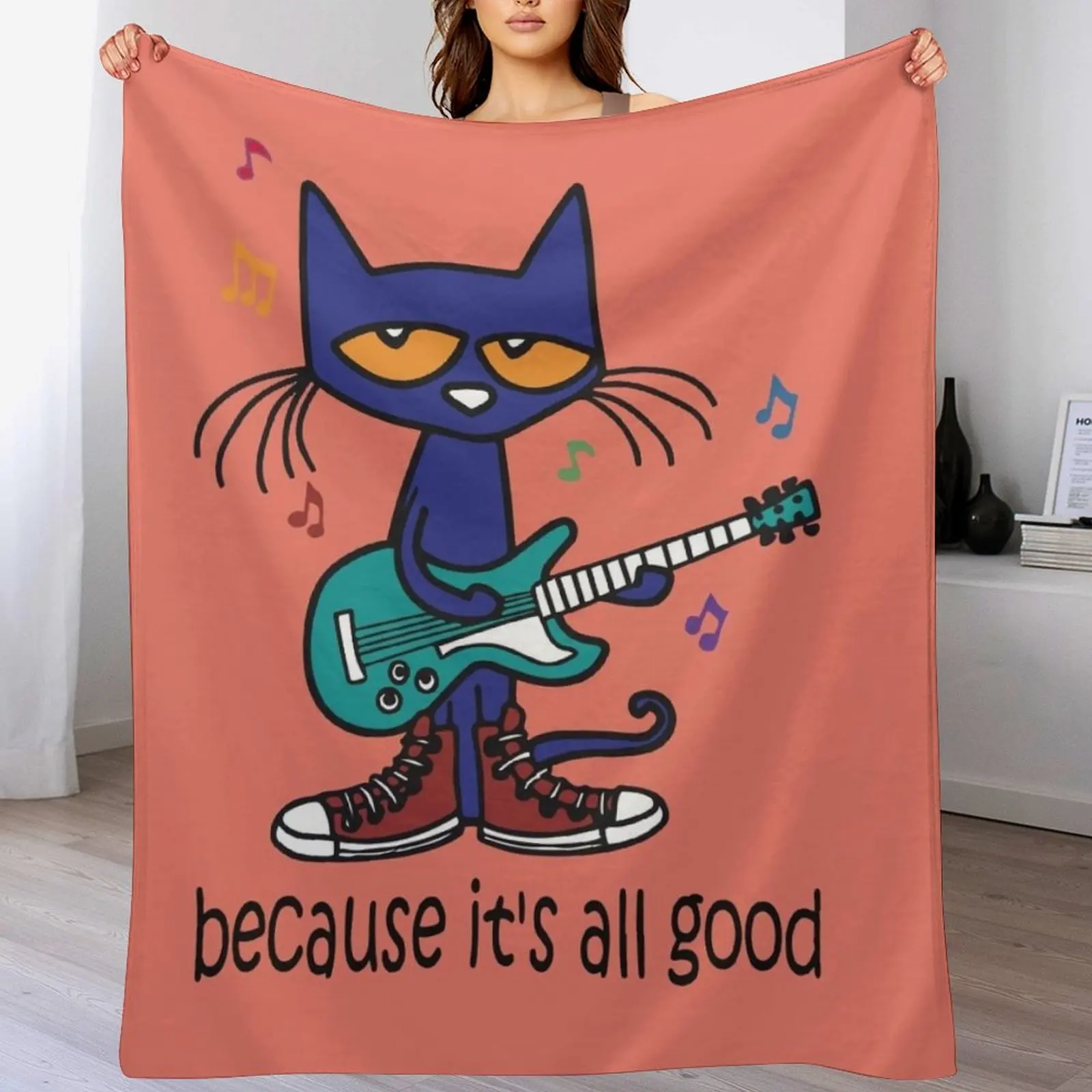 Pete the cat singing Throw Blanket Soft Bedroom Blanket for Night Sleeping
Pete the cat singing Throw Blanket Soft Bedroom Blanket for Night Sleeping