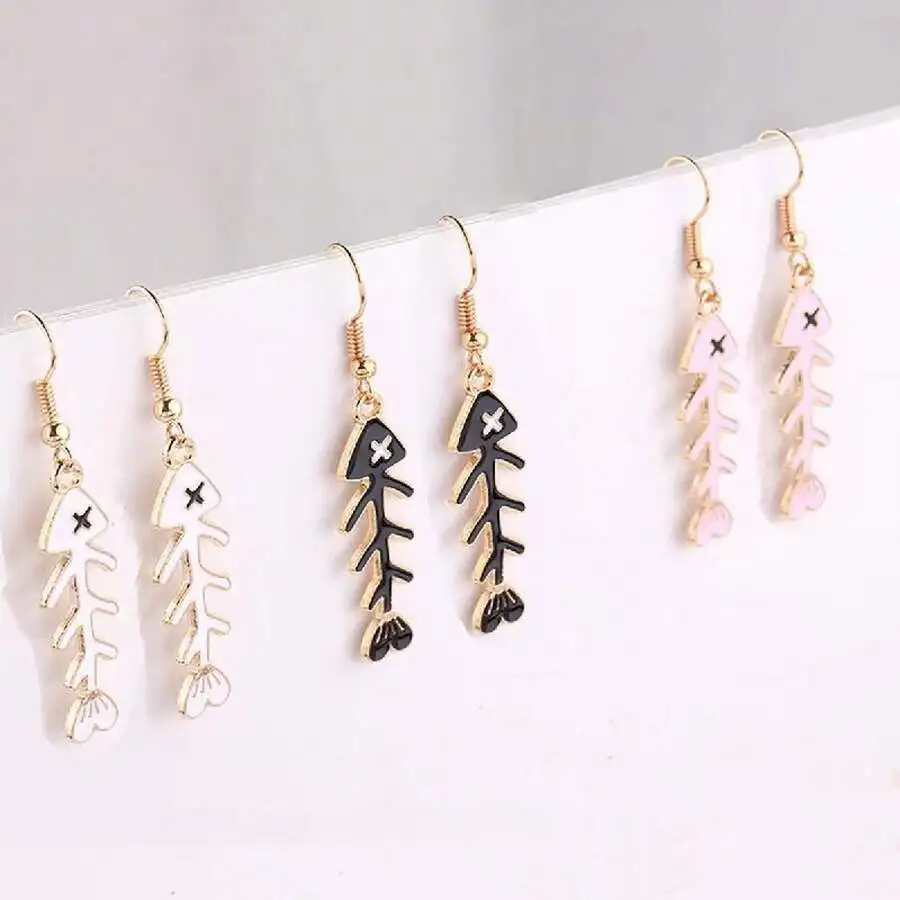 Enamel Fish Bone Drop Earrings For Women Casual Party Jewelry
Enamel Fish Bone Drop Earrings For Women Casual Party Jewelry