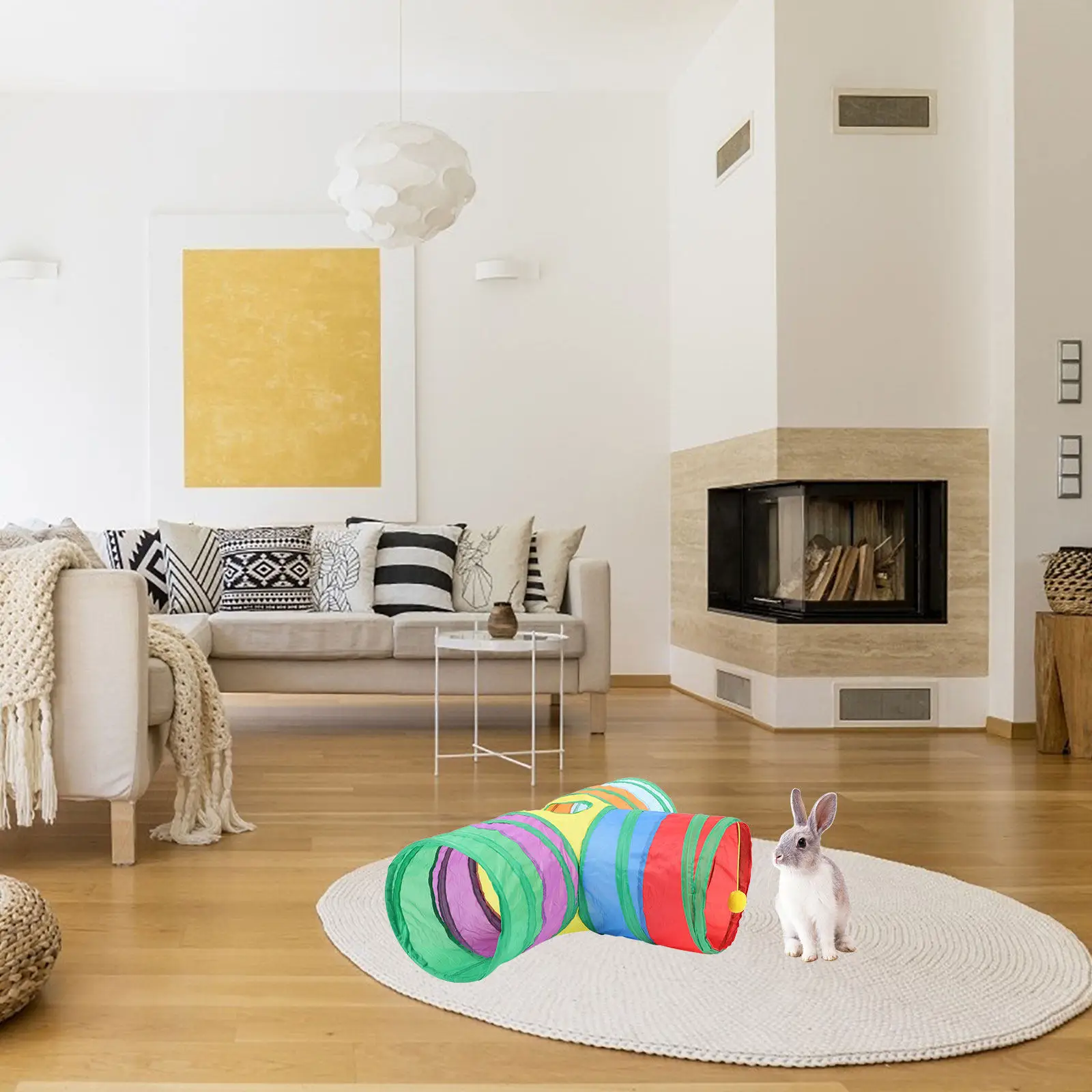Foldable Three-Way Tunnel Colorful Playhouse for Kittens Cats Hamsters Rabbits Pet Plaything Indoor Use
Foldable Three-Way Tunnel Colorful Playhouse for Kittens Cats Hamsters Rabbits Pet Plaything Indoor Use