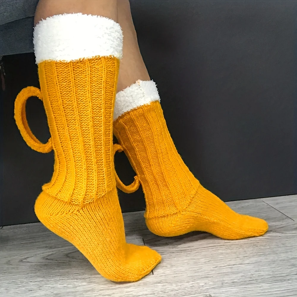 Unisex 3D Beer Socks Warm Mid-Calf Floor Socks Beer Socks, Color-Blocked Home Floor Socks, Warm Mid-Calf Wool Socks
Unisex 3D Beer Socks Warm Mid-Calf Floor Socks Beer Socks, Color-Blocked Home Floor Socks, Warm Mid-Calf Wool Socks