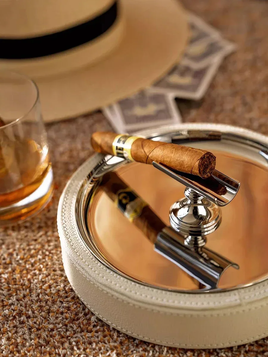 Luxury Ashtray with Leather Binding Premium Cigarette Ashtray Stainless Steel Groove for Home Decoration Table Hotel
Luxury Ashtray with Leather Binding Premium Cigarette Ashtray Stainless Steel Groove for Home Decoration Table Hotel