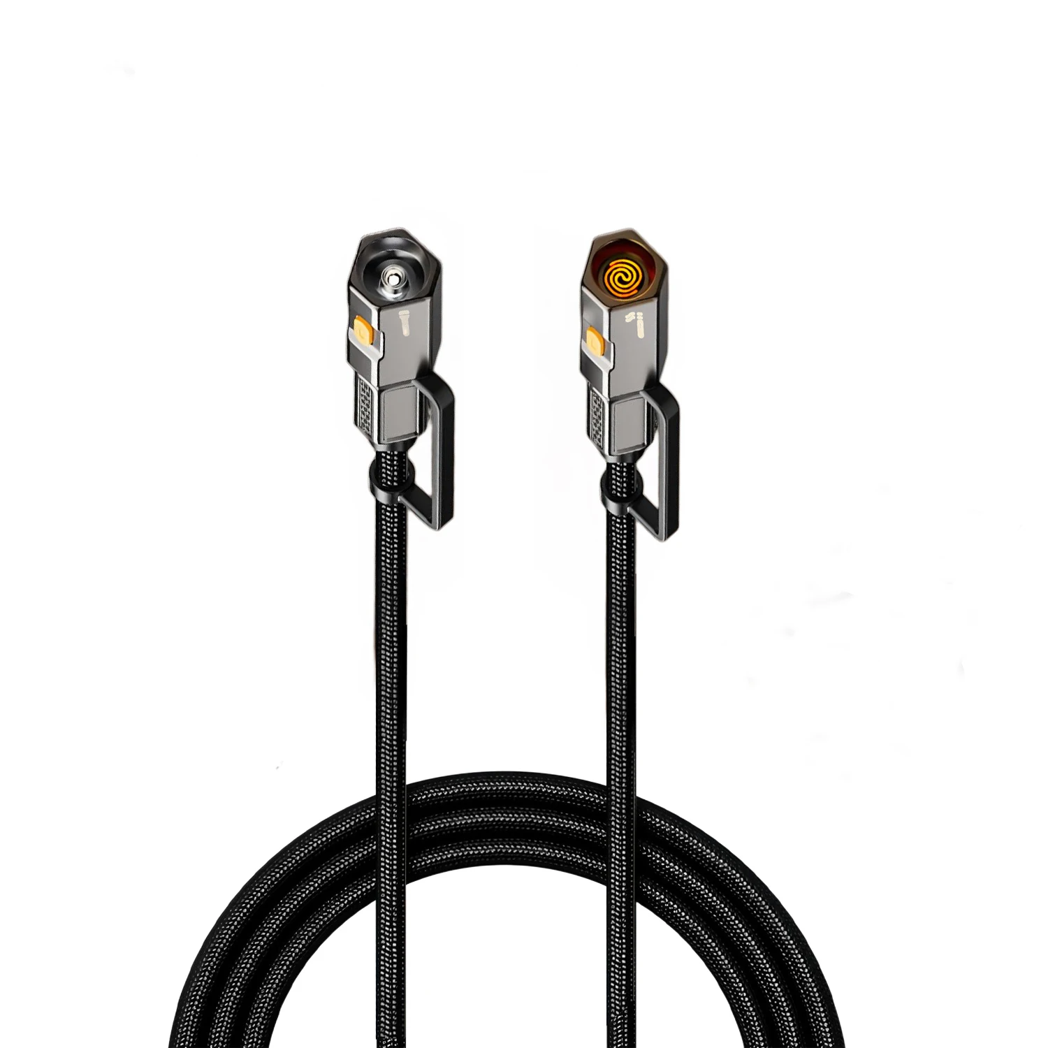 Кабель для быстрой зарядки Type-C на Type-C 240 Вт с LED-фонариком и плетеным корпусом для iPhone и Android
Кабель для быстрой зарядки Type-C на Type-C 240 Вт с LED-фонариком и плетеным корпусом для iPhone и Android