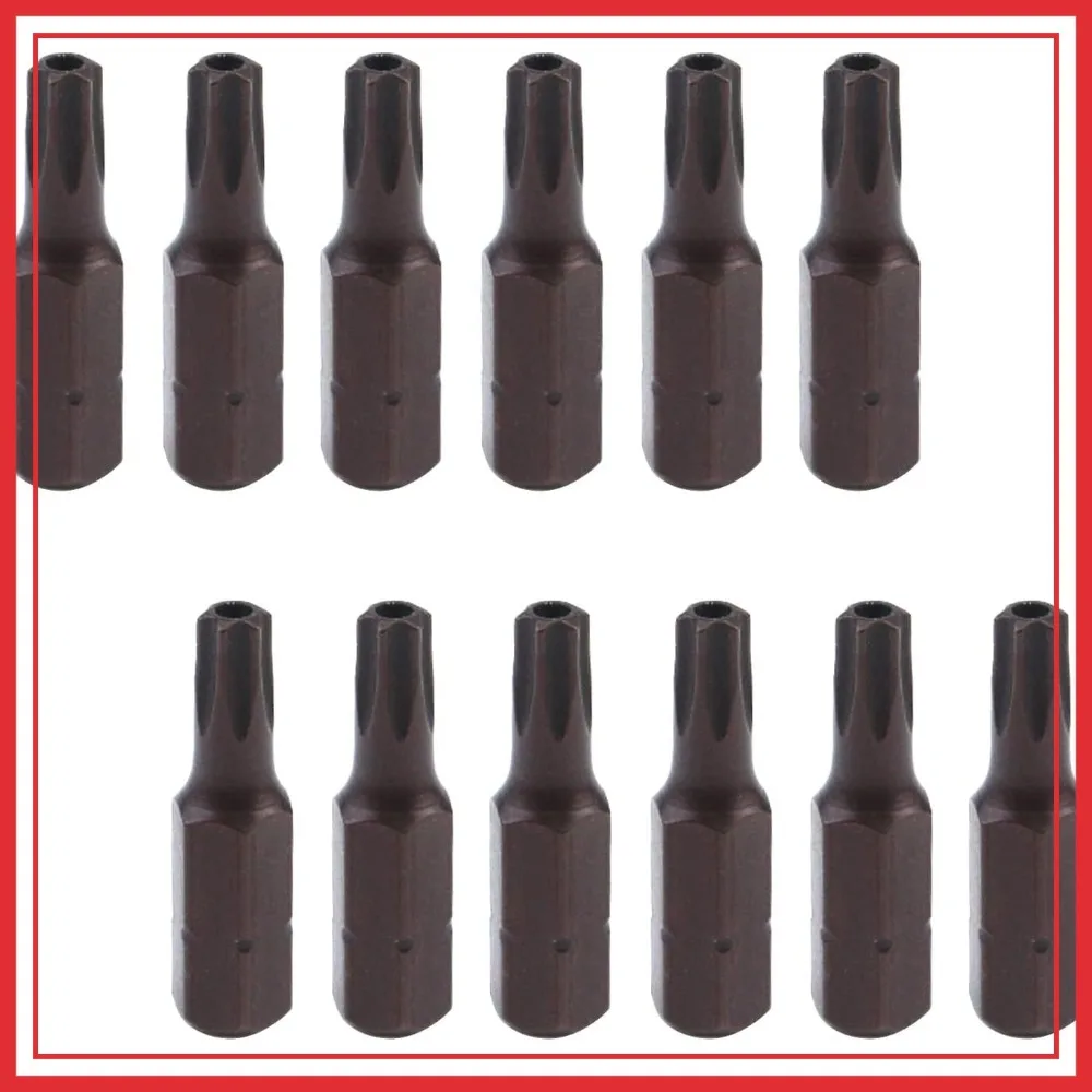 12Pcs T25 TORX Security Bits 1/4-Inch Hex Shank S2 Steel 1" Torx Screw Driver Bit
12Pcs T25 TORX Security Bits 1/4-Inch Hex Shank S2 Steel 1" Torx Screw Driver Bit