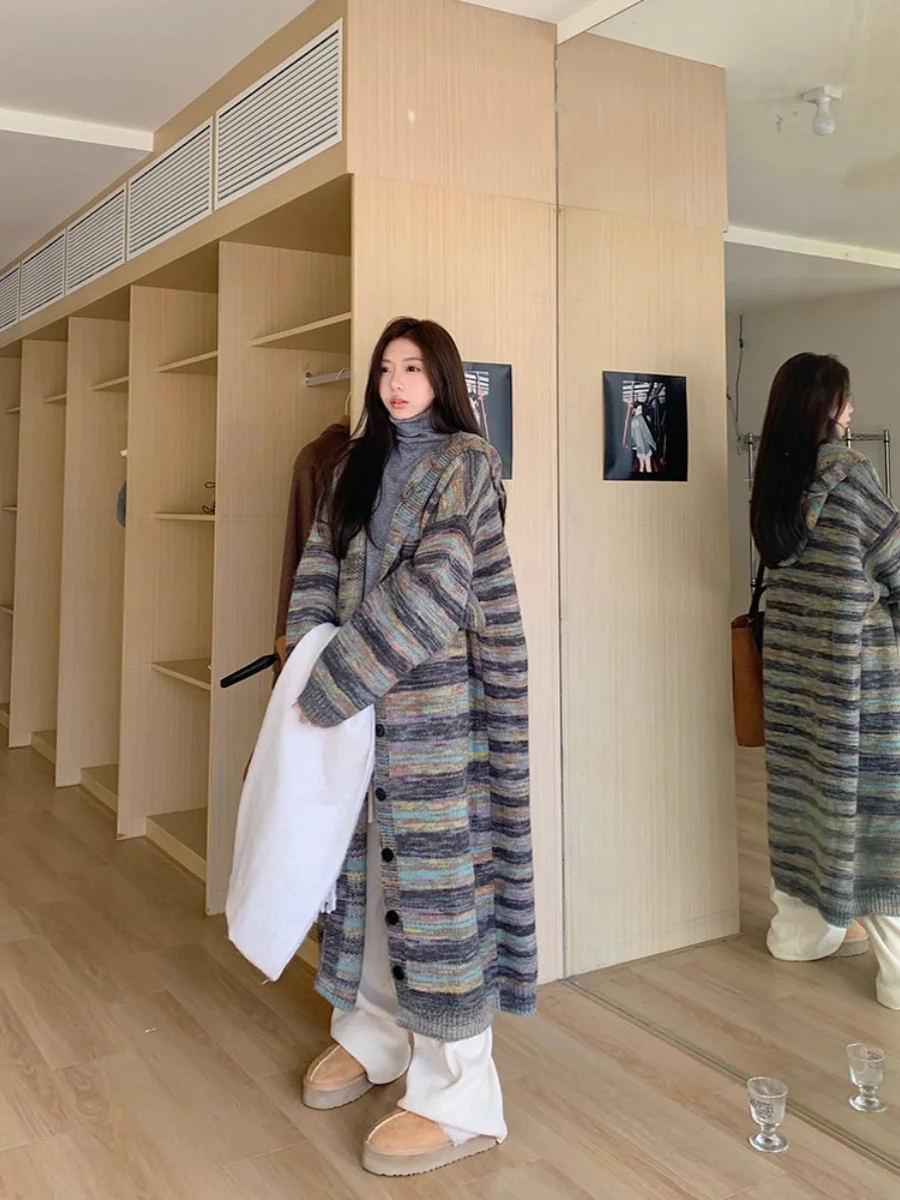 plus Size Women's Knitted Hat Coat Autumn Winter New Sle Lazy Mid-Length Sweater Open Cardigan Korean Sle Long Sve
plus Size Women's Knitted Hat Coat Autumn Winter New Sle Lazy Mid-Length Sweater Open Cardigan Korean Sle Long Sve