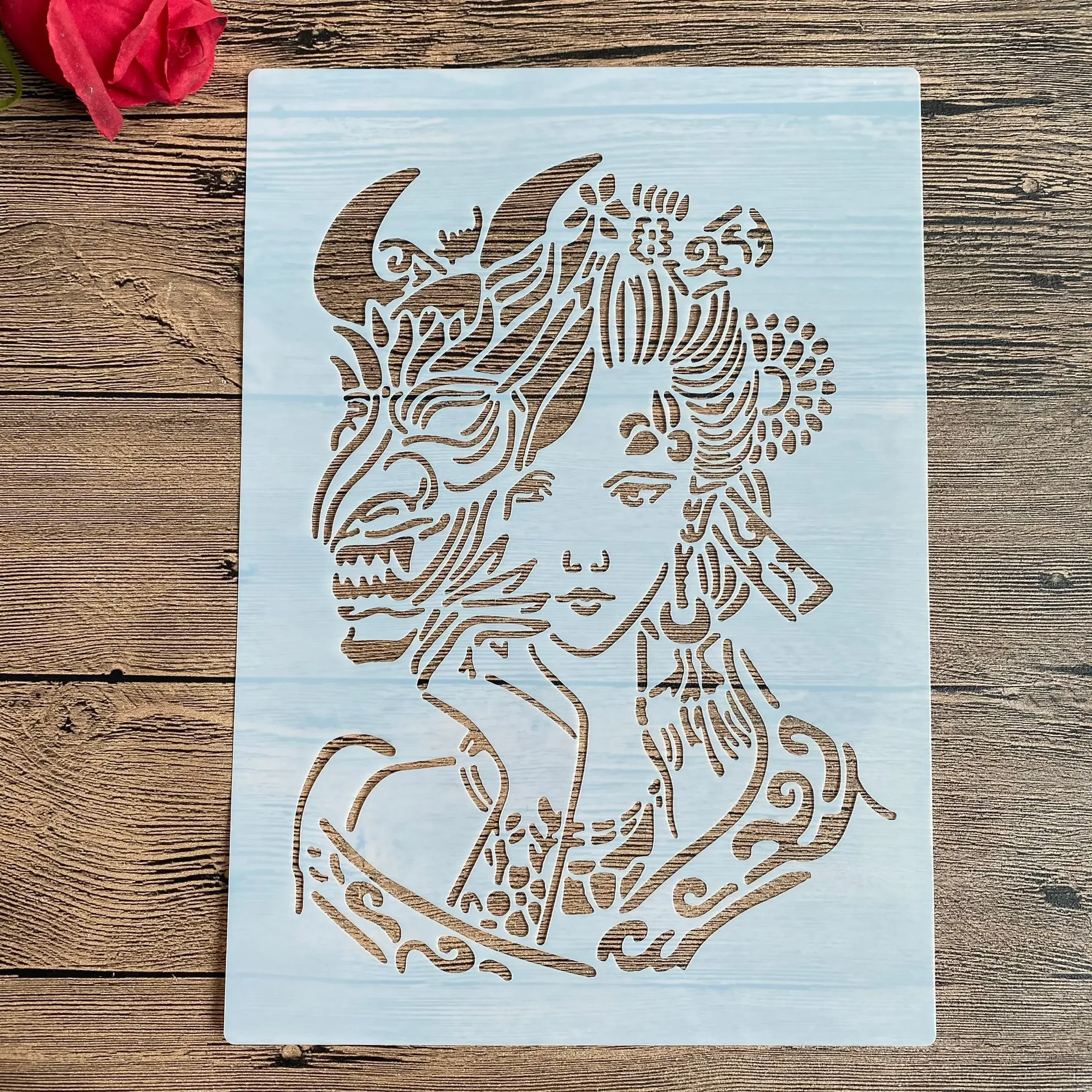 A4 29 *21cm DIY Stencils wall Painting Scrapbook Coloring Embossing Album Decorative Paper Card Template wall devil Angel
A4 29 *21cm DIY Stencils wall Painting Scrapbook Coloring Embossing Album Decorative Paper Card Template wall devil Angel