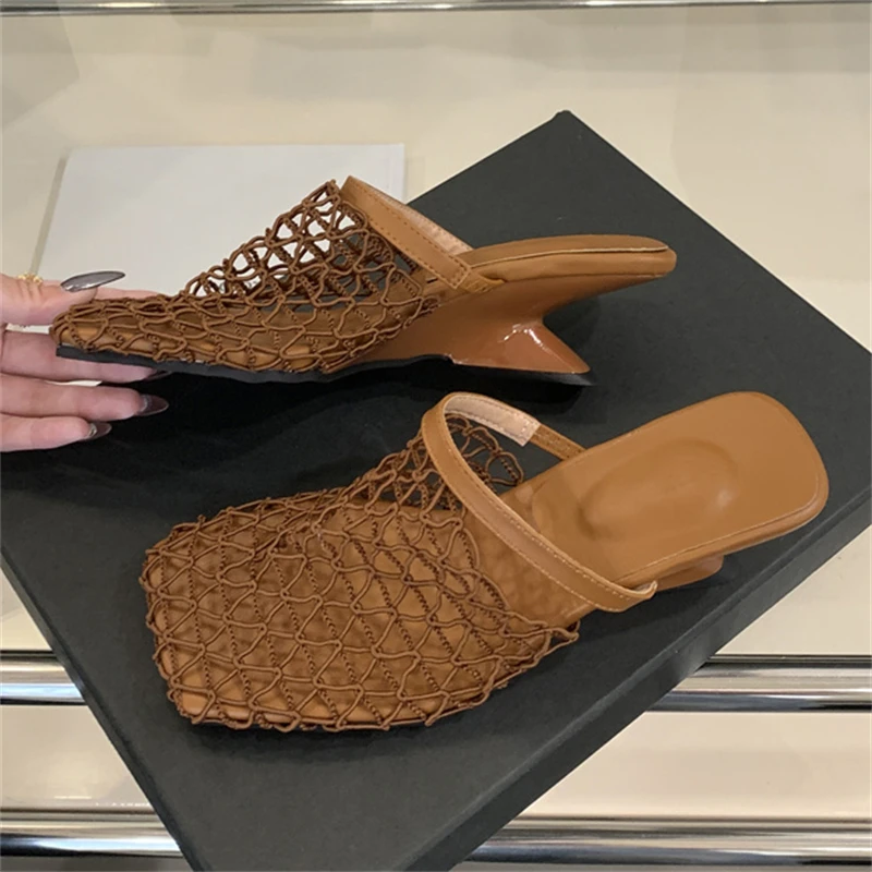 Aneikeh Retro Fashion Hollow Out Mesh Wedges Pumps Square Toe Woman Rome Street Style Leisure High Heels Mules Shoes
Aneikeh Retro Fashion Hollow Out Mesh Wedges Pumps Square Toe Woman Rome Street Style Leisure High Heels Mules Shoes