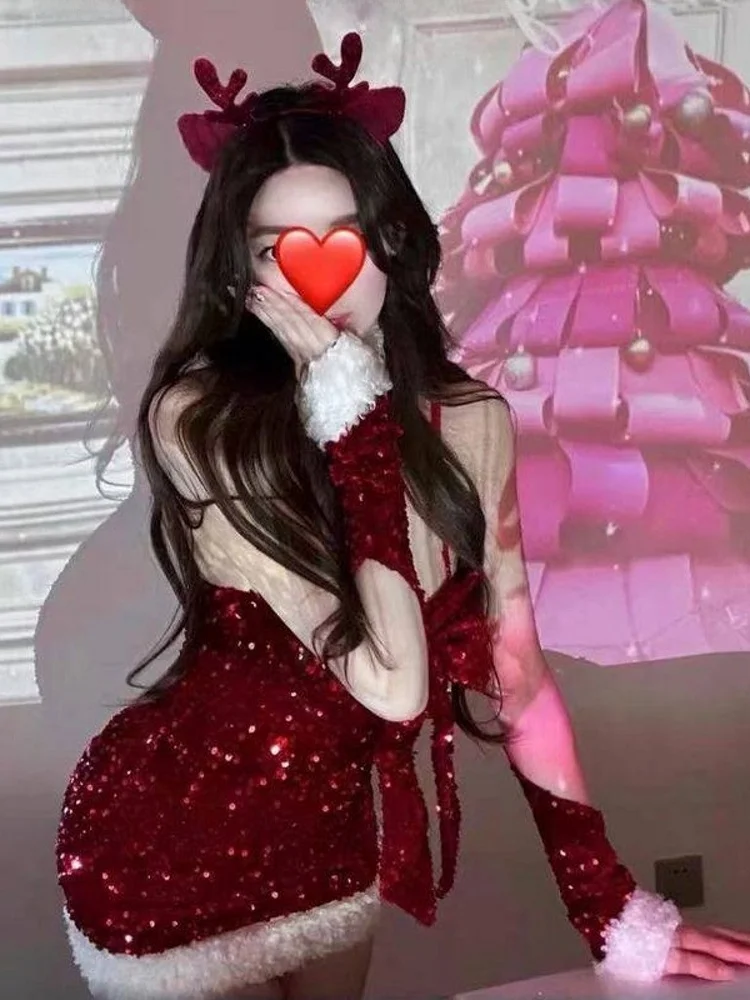 Christmas Atmosphere Halloween Deer Cosplay Pure Desire Style Chinese Zodiac Year Strap Dress Set Women's Fashion
Christmas Atmosphere Halloween Deer Cosplay Pure Desire Style Chinese Zodiac Year Strap Dress Set Women's Fashion