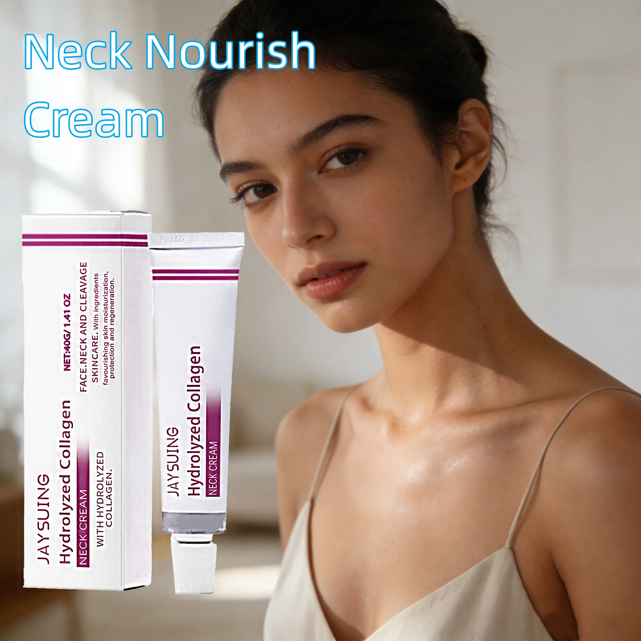 JAYSUING Neck Firming Cream Deep Hydrate Reduce Fine Lines Brighten Skin Tone Improve Roughness Exfoliate Neck Nourishing Cream
JAYSUING Neck Firming Cream Deep Hydrate Reduce Fine Lines Brighten Skin Tone Improve Roughness Exfoliate Neck Nourishing Cream