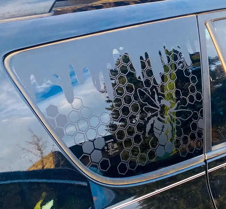 Quarter window, Rav4 2008-12, Window decal overlay, decal vinyl overlay, customized decal, rear quarter window, back window, sid
Quarter window, Rav4 2008-12, Window decal overlay, decal vinyl overlay, customized decal, rear quarter window, back window, sid