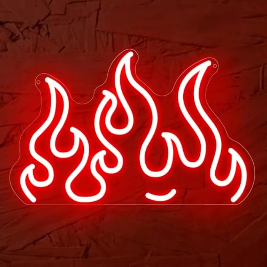 Neon Sign LED Wall Light for Game Room, Bedroom, Bar, Party or Club Decor, USB Powered Fire Shape Neon Wall Art for Home or Eve
Neon Sign LED Wall Light for Game Room, Bedroom, Bar, Party or Club Decor, USB Powered Fire Shape Neon Wall Art for Home or Eve