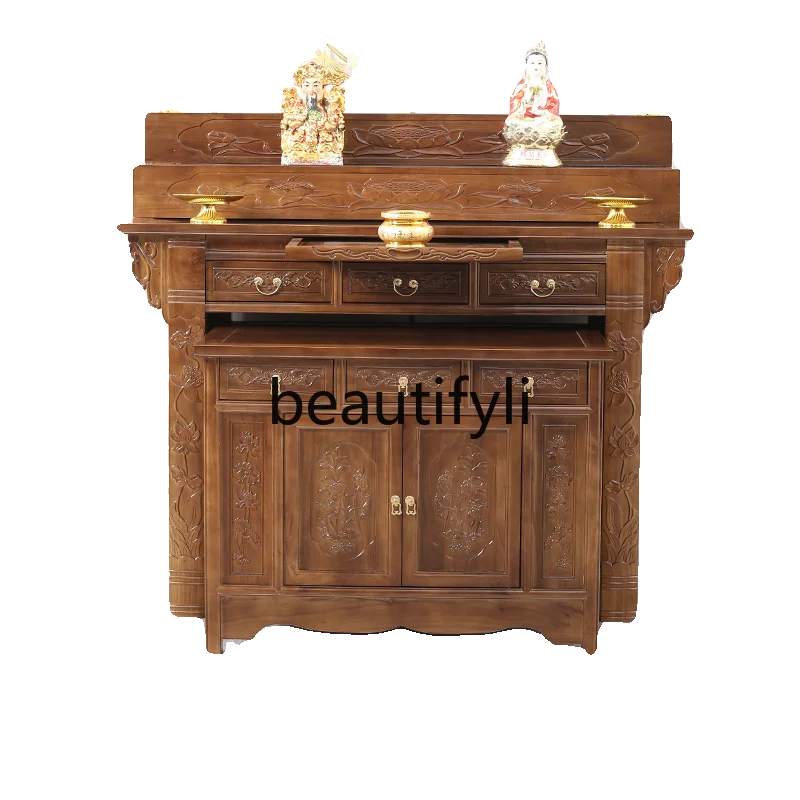 Solid wood high incense case household Buddha cabinet supply table Buddha God of Wealth table modern and simple
Solid wood high incense case household Buddha cabinet supply table Buddha God of Wealth table modern and simple