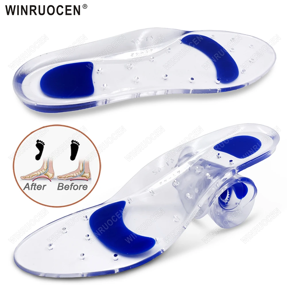 Silicone Orthopedic Insoles Flat Foot Correction Arch Support Sports Massage Insole Heel Pain Foot Pad Men Women Shoe Insole
Silicone Orthopedic Insoles Flat Foot Correction Arch Support Sports Massage Insole Heel Pain Foot Pad Men Women Shoe Insole