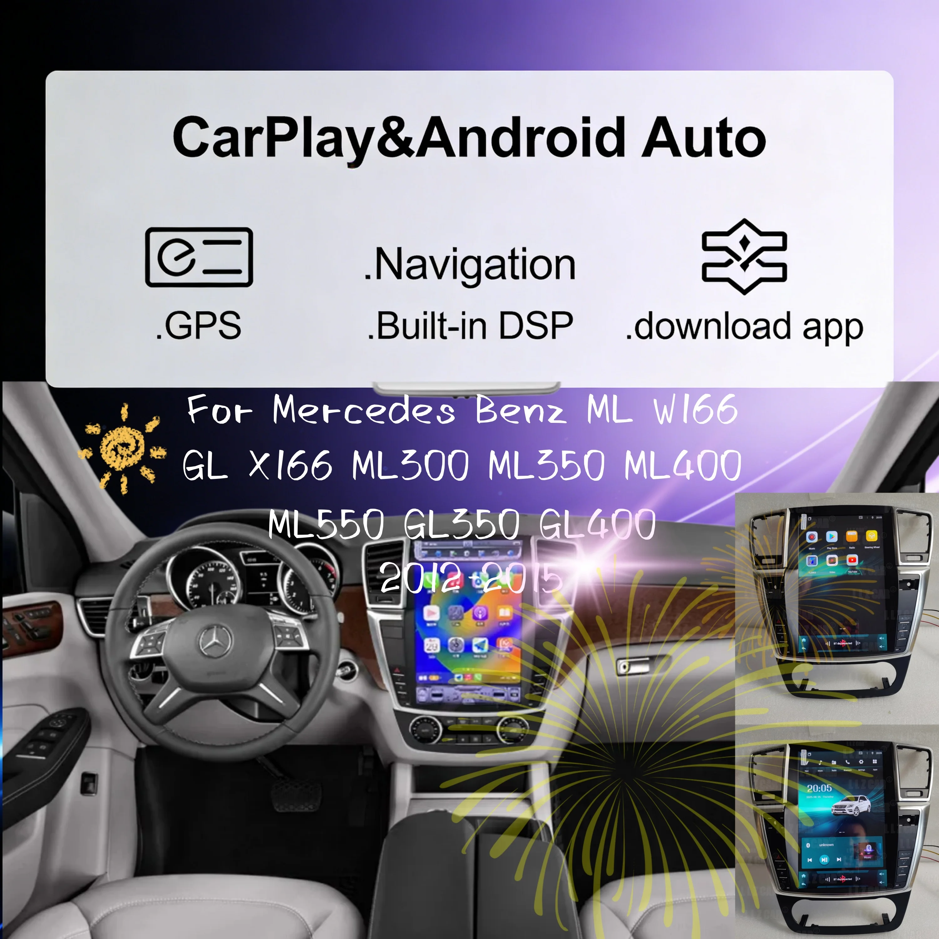 12.1" For Mercedes Benz ML 2012 2013 2014 2015 Android AUTO GPS Navigation Stereo Multimedia Player Wireless Carplay 4G Wifi 360
12.1" For Mercedes Benz ML 2012 2013 2014 2015 Android AUTO GPS Navigation Stereo Multimedia Player Wireless Carplay 4G Wifi 360