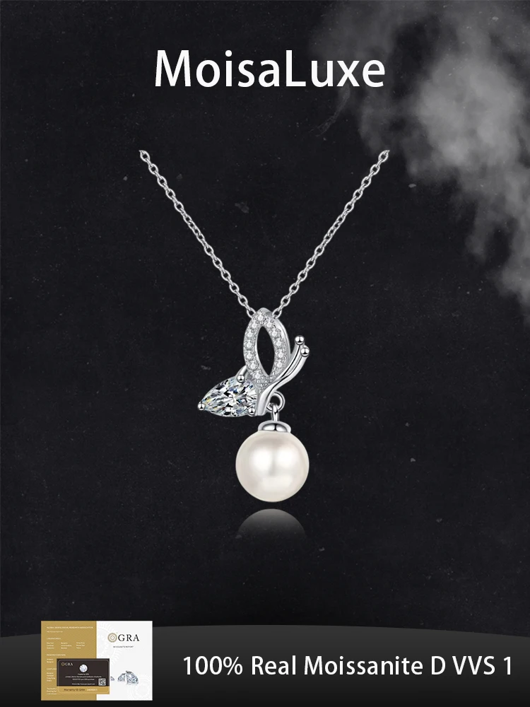 MoisaLuxe Official Store GRA Moissanite Plata Sterling 925 Silver Jewelry Pearl Butterfly Wings Pendant Necklace for Women Gift
MoisaLuxe Official Store GRA Moissanite Plata Sterling 925 Silver Jewelry Pearl Butterfly Wings Pendant Necklace for Women Gift