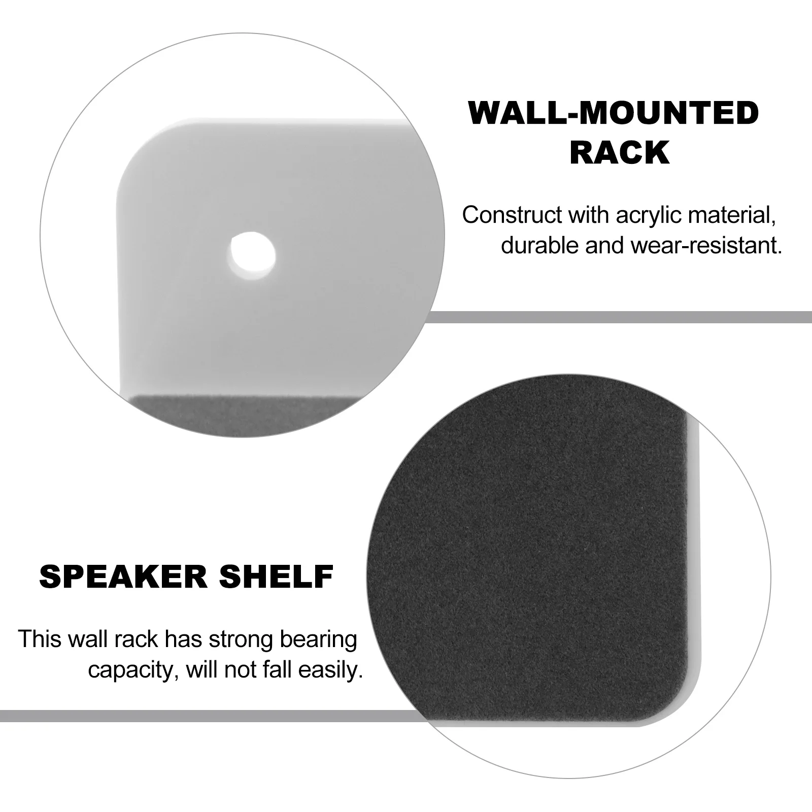 4 Pcs Acrylic Speaker Wall Rack Strong Bearing Capacity Multifunctional Storage Shelf For Digital Accessories
4 Pcs Acrylic Speaker Wall Rack Strong Bearing Capacity Multifunctional Storage Shelf For Digital Accessories