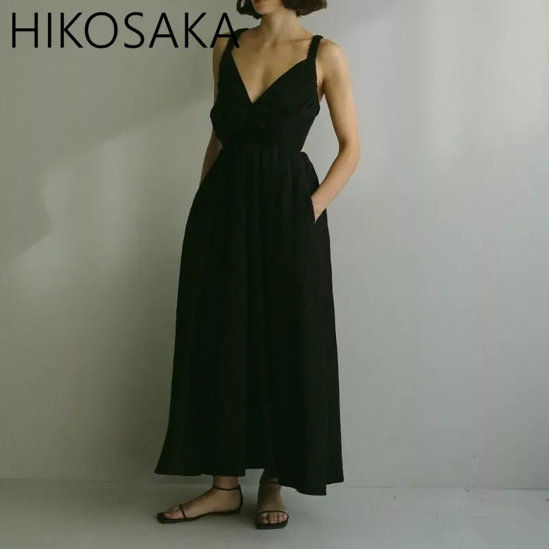 Sexy Backless Deep V-neck Tank Dresses Women High Waist Slim A-line Midi Robe Female 2024 Spring Summer New Chic Vestidos 
Sexy Backless Deep V-neck Tank Dresses Women High Waist Slim A-line Midi Robe Female 2024 Spring Summer New Chic Vestidos