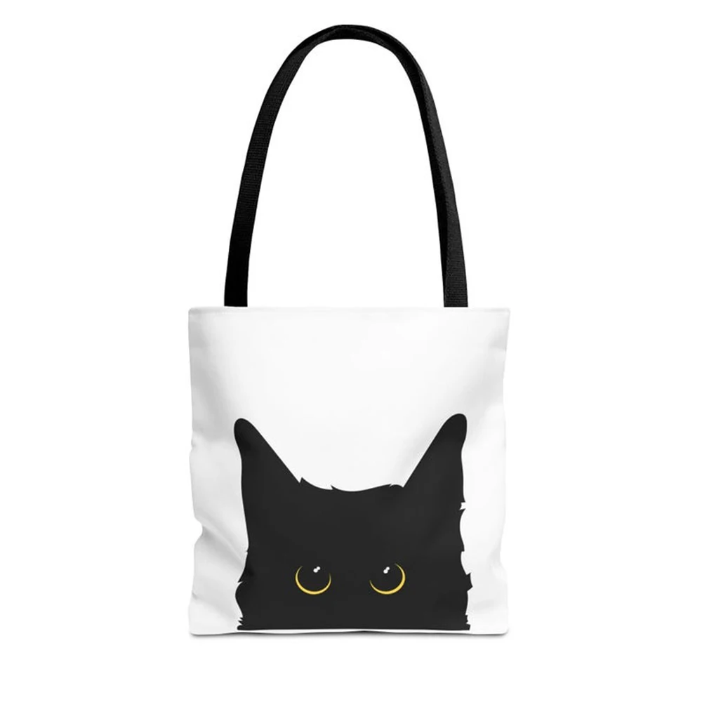 Cotton Canvas Tote Bag Black Cat Peek Print Large Capacity Reusable Shopping Bag Daily Use For Cat Lovers
Cotton Canvas Tote Bag Black Cat Peek Print Large Capacity Reusable Shopping Bag Daily Use For Cat Lovers