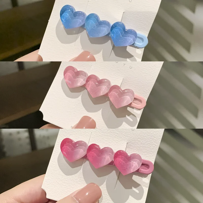 3pcs Candy Color Heart Hair Clips Glitter Transparent Hair Pins for Bangs & Broken Hair for Kids & Women Hair Accessories
3pcs Candy Color Heart Hair Clips Glitter Transparent Hair Pins for Bangs & Broken Hair for Kids & Women Hair Accessories