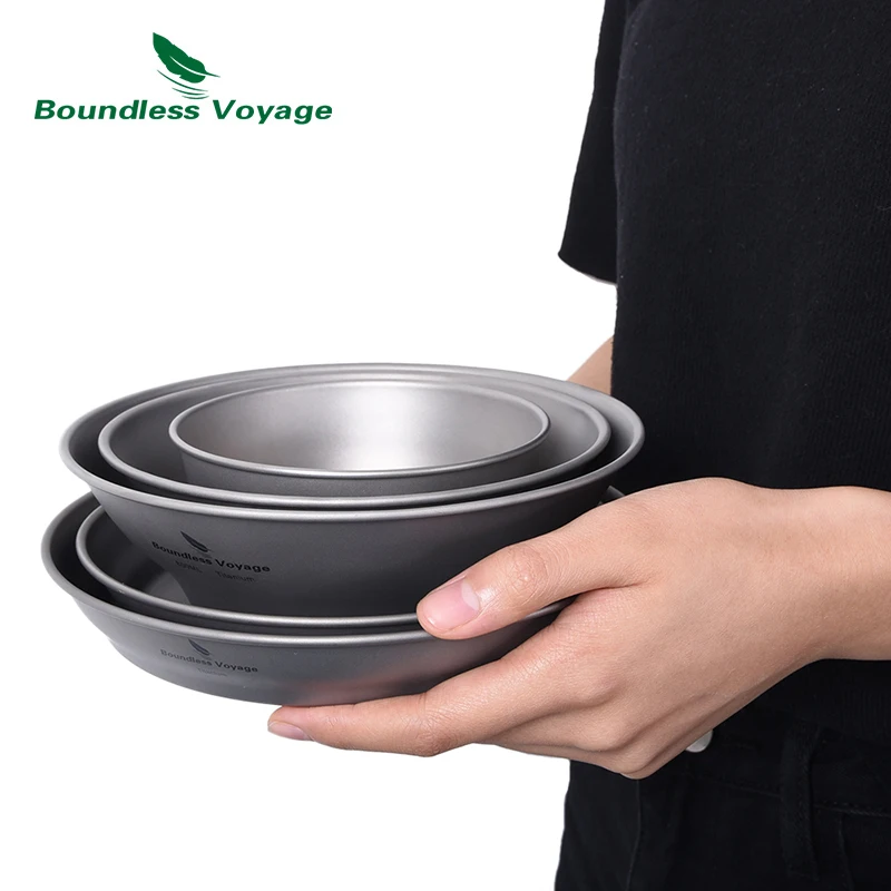 Boundless Voyage Titanium Pan Plate Rice Bowl Single-Wall Soup Container Lightweight Travel Picnic Tableware 400ml/600ml/800ml
Boundless Voyage Titanium Pan Plate Rice Bowl Single-Wall Soup Container Lightweight Travel Picnic Tableware 400ml/600ml/800ml
