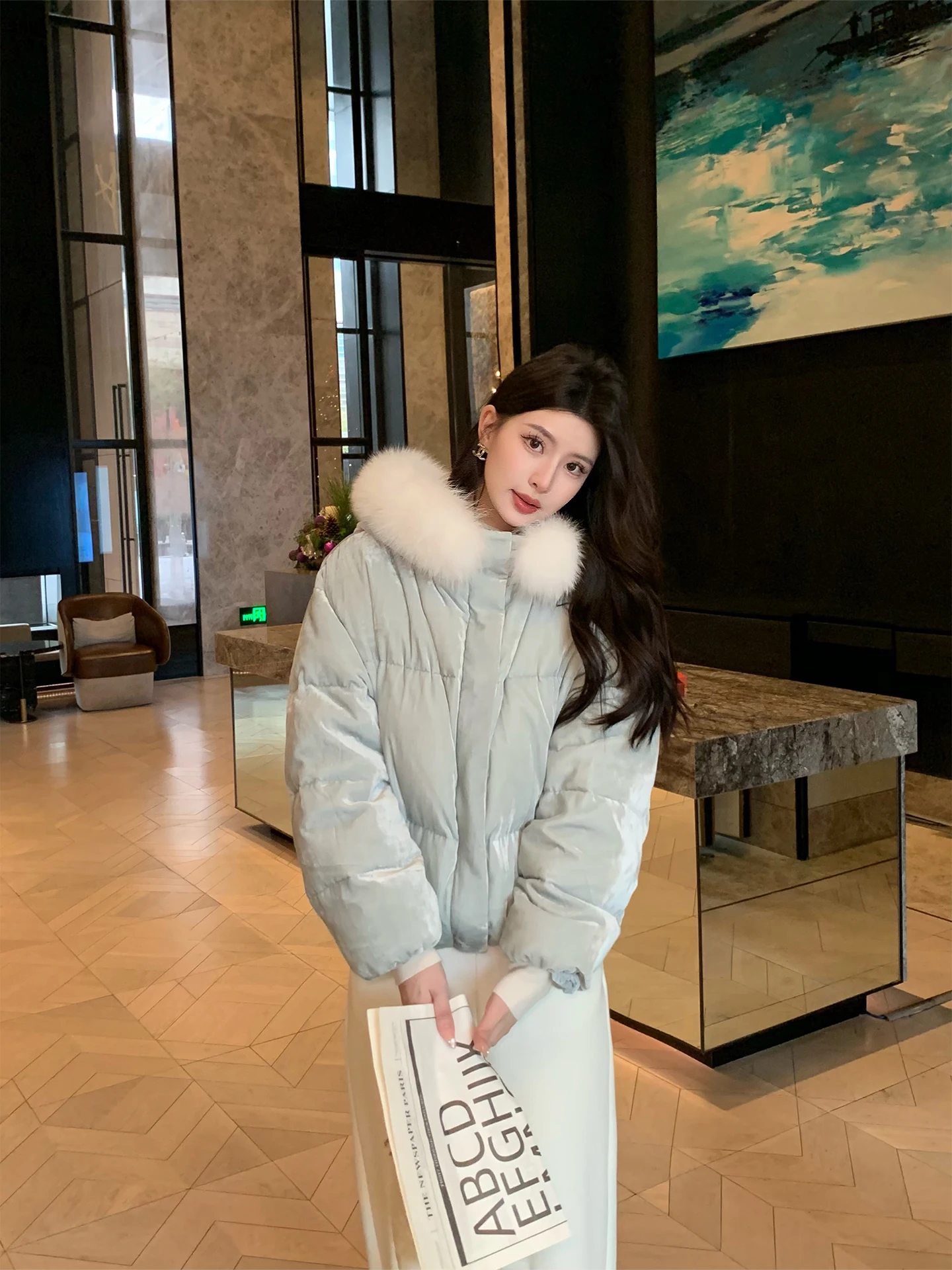 Kun Blue Dr Island Women's ort Thiened down Jaet with Fur Collar Winter Warm Casual Sle Nylon Fabric Du down Fil...
Kun Blue Dr Island Women's ort Thiened down Jaet with Fur Collar Winter Warm Casual Sle Nylon Fabric Du down Fil...