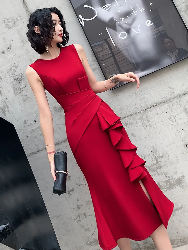 2023 Summer New Wedding Dr Long Sve Faionable Midi Dr for Engagement Par Bridal Gown Wine Red Color Polyester Ma...
2023 Summer New Wedding Dr Long Sve Faionable Midi Dr for Engagement Par Bridal Gown Wine Red Color Polyester Ma...