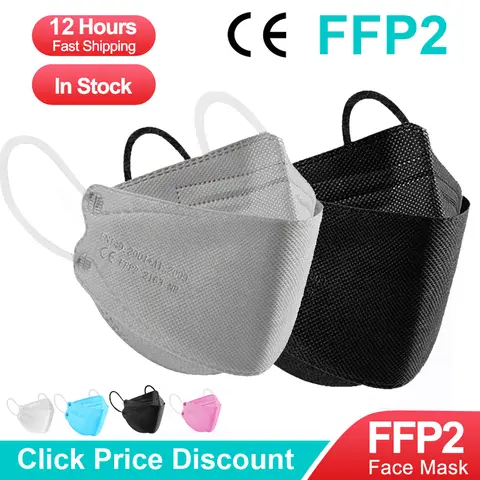 fpp2 CE Protective maske anti dust mask mouth mascarillas 4 Layers maskffp2 face mask KN95 facial masks  filter mask respirator