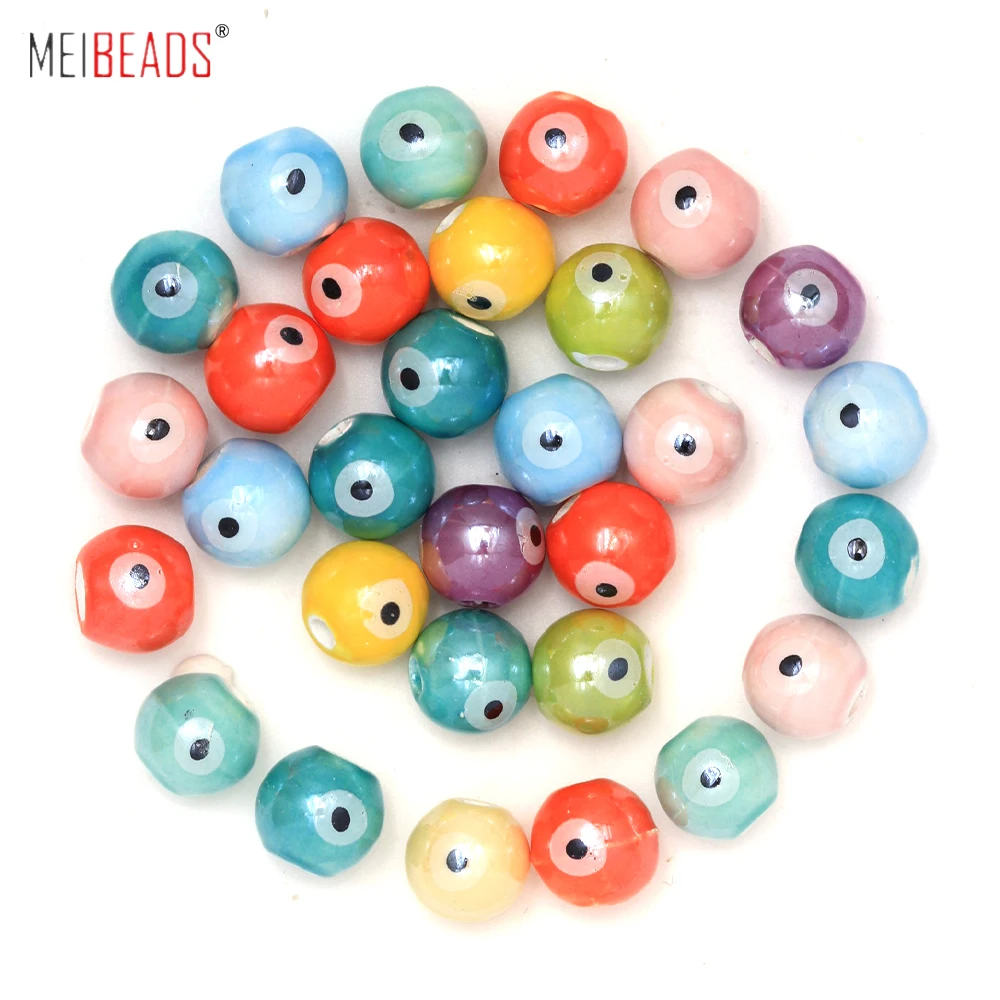 MEIBEADS 30 шт./лот разноцветные керамические бусины турецкие сглаза свободные бусины-разделители для изготовления ювелирных изделий браслет серьги аксессуары
MEIBEADS 30 шт./лот разноцветные керамические бусины турецкие сглаза свободные бусины-разделители для изготовления ювелирных изделий браслет серьги аксессуары