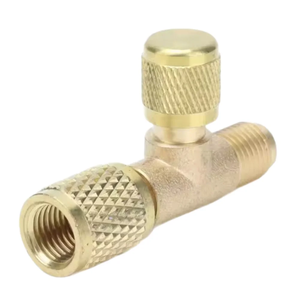 R22 R12 R134 Compatible Copper Adapter Valve for HVAC Applications 1/4 SAE Flare Three Way Pressure Gauge Fitting
R22 R12 R134 Compatible Copper Adapter Valve for HVAC Applications 1/4 SAE Flare Three Way Pressure Gauge Fitting
