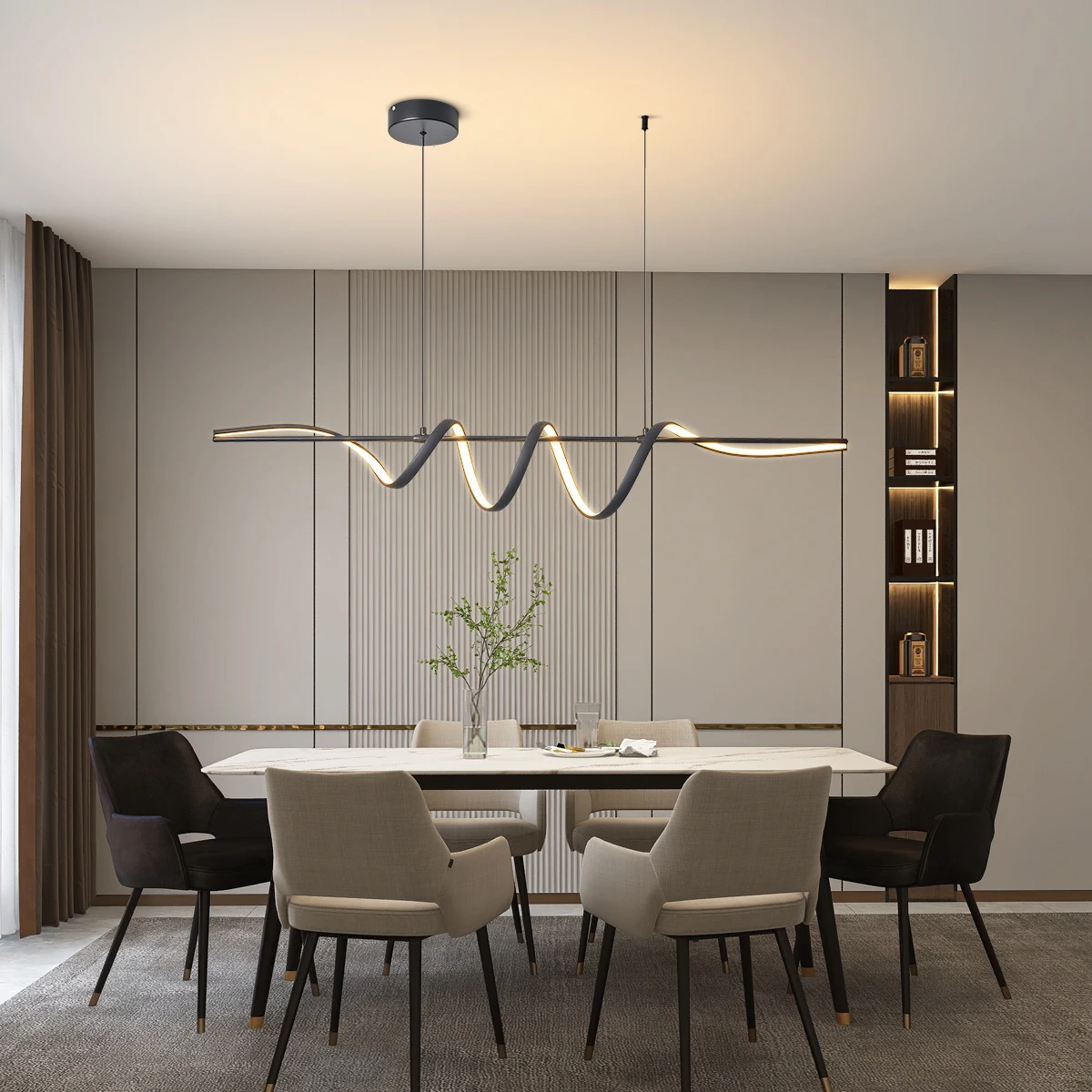 NEO Gleam 120cm Modern Led Pendant Chandelier for Table Dining Room Kitchen Bar Suspension Chandelier Design Lusters Luminaires 
NEO Gleam 120cm Modern Led Pendant Chandelier for Table Dining Room Kitchen Bar Suspension Chandelier Design Lusters Luminaires