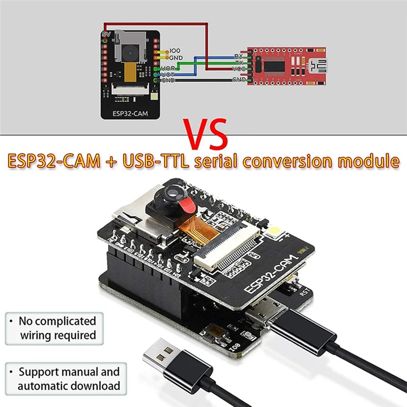 A45F-ESP32-CAM Wifi + Bluetooth Module Camera Module Development Board ESP32 With Camera Module OV2640 2MP For Arduino1
A45F-ESP32-CAM Wifi + Bluetooth Module Camera Module Development Board ESP32 With Camera Module OV2640 2MP For Arduino1