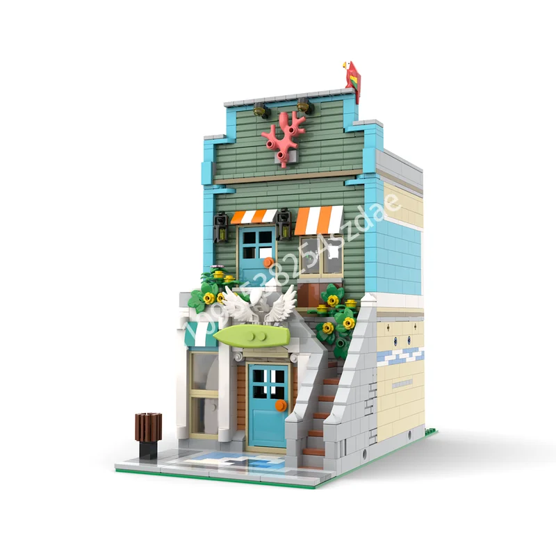 1211PCS MOC Modular The Surf Shop & The "Coral" Bar Build Architecture Building Blocks Model Assembly Toy Children Festival Gift
1211PCS MOC Modular The Surf Shop & The "Coral" Bar Build Architecture Building Blocks Model Assembly Toy Children Festival Gift