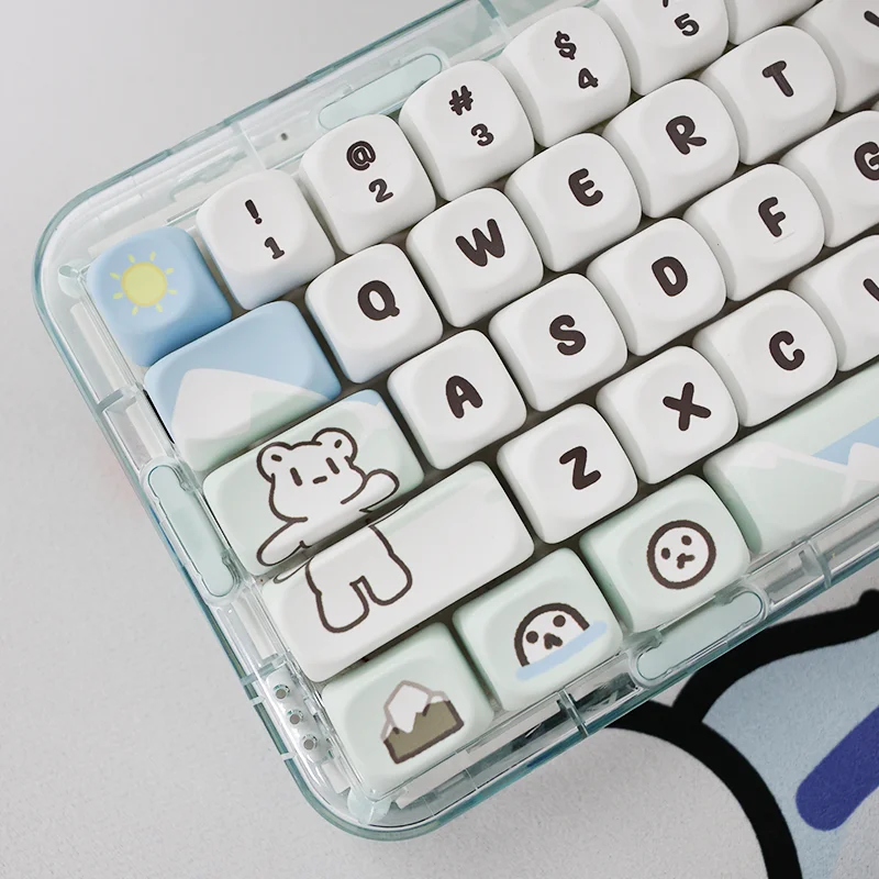 Glacier Bear Blue Cute Keycaps Game Keyboard Personality for Mechanical Keyboard Customize MOA 132 Key Caps Office Work
Glacier Bear Blue Cute Keycaps Game Keyboard Personality for Mechanical Keyboard Customize MOA 132 Key Caps Office Work