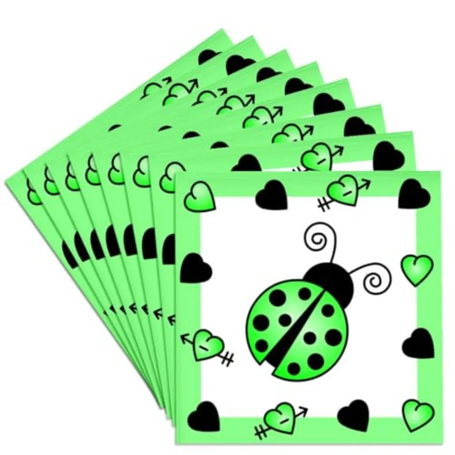 CST_12110_4 Love Bugs Green Ladybug with Hearts Ceramic Tile Coasters Set of 8
CST_12110_4 Love Bugs Green Ladybug with Hearts Ceramic Tile Coasters Set of 8
