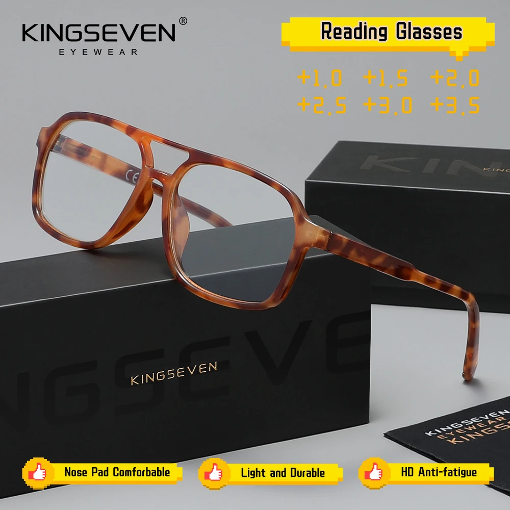 KINGSEVEN Double Beam Frame Anti Blue Light Reading Glasses for Men Women Casual Style Hyperopia Eyewear +1.0 ~+3.5
KINGSEVEN Double Beam Frame Anti Blue Light Reading Glasses for Men Women Casual Style Hyperopia Eyewear +1.0 ~+3.5