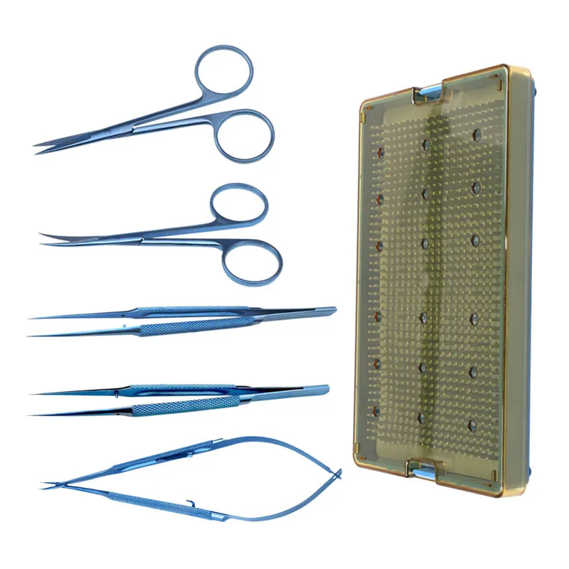 Autoclavable Ophthalmic Kit with Disinfection Box Forceps with Platform Surgical Scissors Ophthalmic Instrument Titanium Alloy
Autoclavable Ophthalmic Kit with Disinfection Box Forceps with Platform Surgical Scissors Ophthalmic Instrument Titanium Alloy