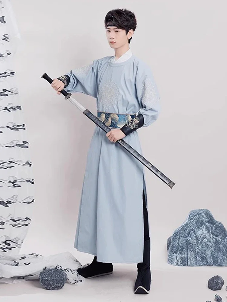 2026 New Tang style Hanfu Men's Round necked Robe Ming style Flying Fish Set Autumn Ancient Performance Dress
2026 New Tang style Hanfu Men's Round necked Robe Ming style Flying Fish Set Autumn Ancient Performance Dress